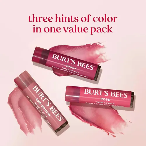 Bálsamo Labial Teñido Burt’s Bees 3 Tubos – Pack 3 Tonos