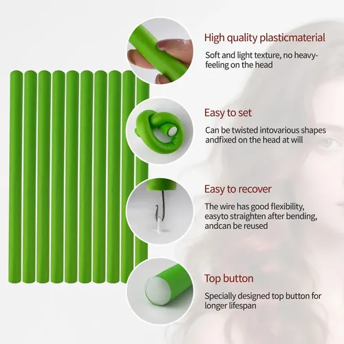 Rulos Flexibles 40pcs For Rizar El Cabello Sin Calor 40pcs