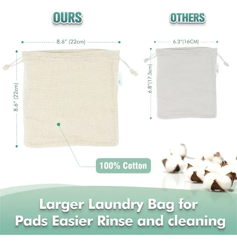Wegreeco Paños Quitamaquillaje Reutilizables 40u Con Bolsa