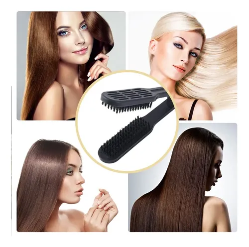 Ys. Clamp Hair Brush,double Brush Comb,hair Straightening