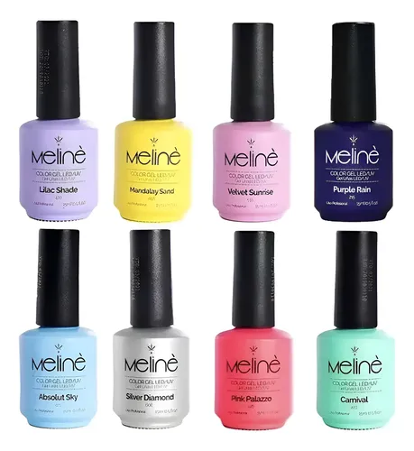 Kit X 8 Esmaltes Meliné Semipermanente Tonos A Elección