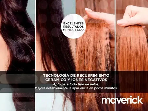 Plancha De Pelo Profesional Planchita Maverick Ceramic Color Negro