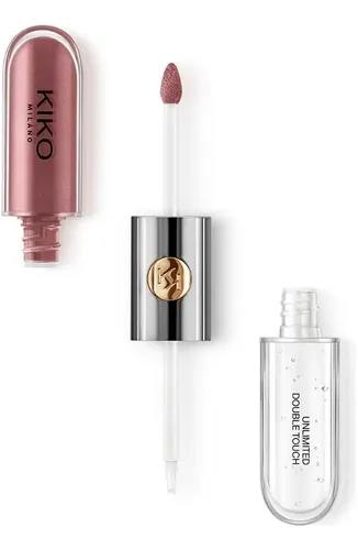 Lápiz labial líquido Kiko Milano Unlimited Double Touch Color, acabado brillante 121, color nude