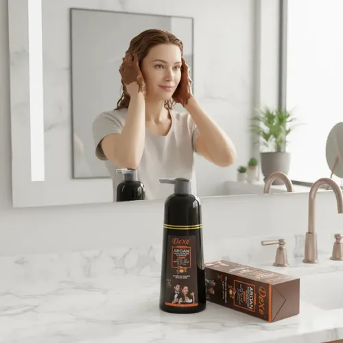 Shampoo Tintura – Dexe – Cubre Canas – Unisex – 400ml Castaño Oscuro