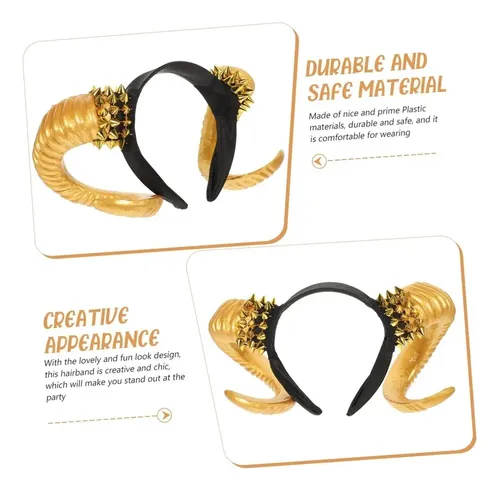 A Compatible Una Diadema Con Adorno De Cuerno For El Pelo. .