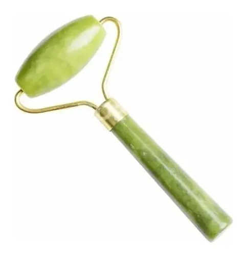 Masajeador Facial Corporal Rodillo Piedra Roller Jade Verde