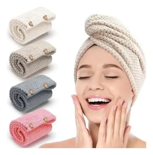 1 Gorro Para Cabello Seco, Suave Y Absorbente, De Color Alea