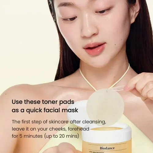 Biodance Vita Niacinamide Gel Toner Pads [140g X 60discos] Todo Tipo De Piel Día/noche