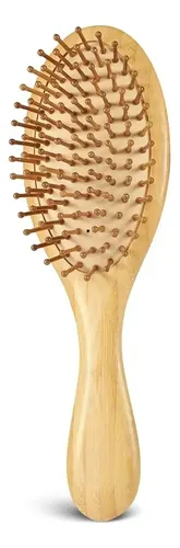 Cepillo Para Cabello De Madera Masajeador Beige Bz7