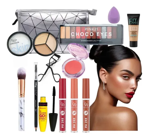 Kit Maquillaje Dama Tonos Neutros Look Rejuvenecedor Natural