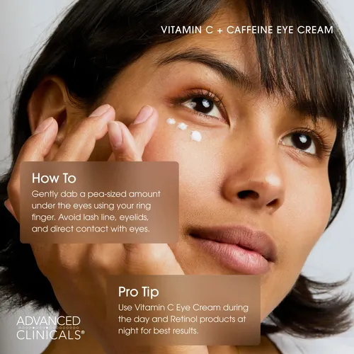 Advanced Clinicals Vit C Cafeina Eye Balm Rostro