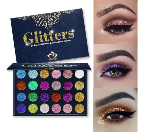 Aolailiya Paleta Sombras Glitter 24 Colores