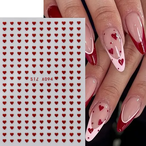 Pegatinas Para Uñas Bsbtbz, 8 Unidades, Con Forma De Corazón