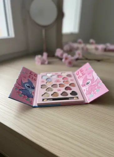 Paleta Imantada Sombras Stitch Y Angel Love Cute Kawaii