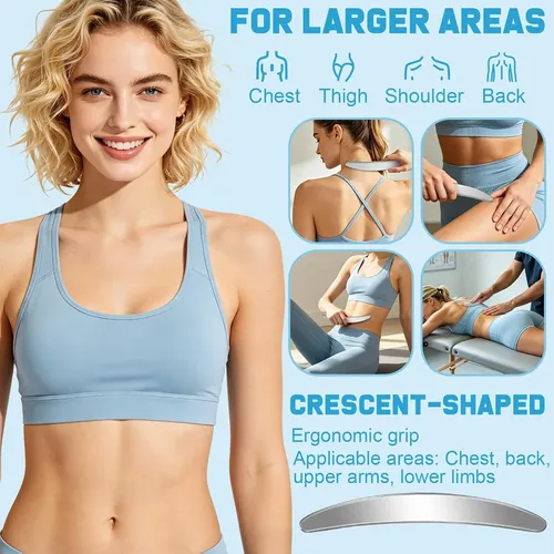 Set 6 Herramientas Metal Masaje Gua Sha Muscular