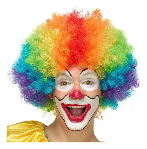 Peluca De Payaso Afro Colores Surtidos Cotillón