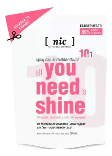 Nic All You Need Is Shine Refill Acondicionador 10 En 1 3c
