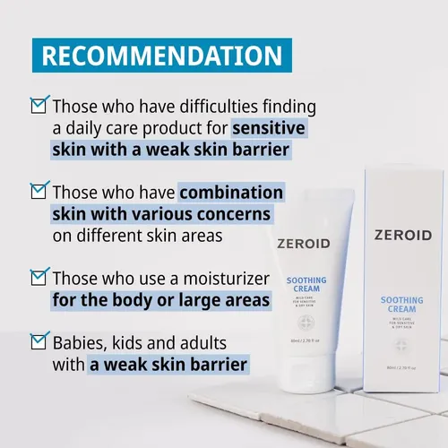 Zeroid | Crema Calmante | Hidratante Facial Para Pieles Sen. Seca Día