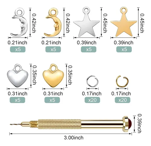 Set 71 Piezas Nail Art Con Anillos Y Taladro Para Uñas