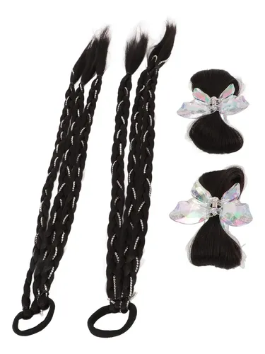 Peluca Trenzada Con Extensión De Cabello Negro