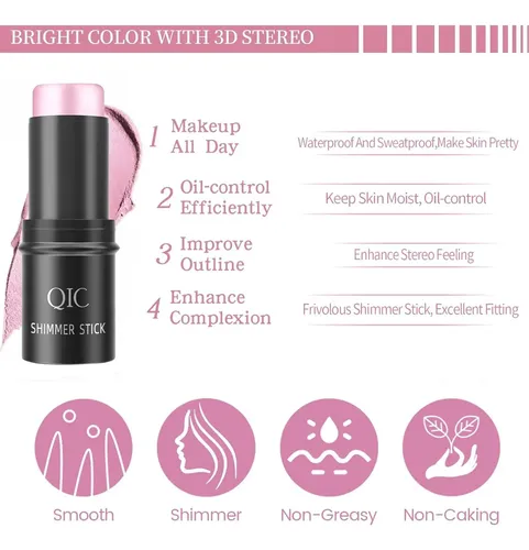 Lápiz Iluminador Multiuso, Brillo Facial Y Corporal, Marca