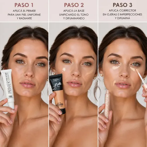 Combo Maquillaje Basico Rostro Labios Ojos Piel Iluminada