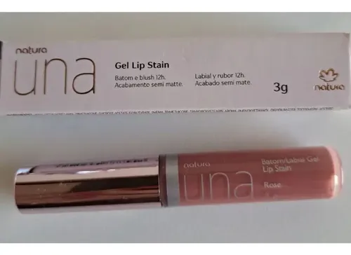 Labial Gel Lip Stain Tinta Semi Mate Una Natura Color Rose