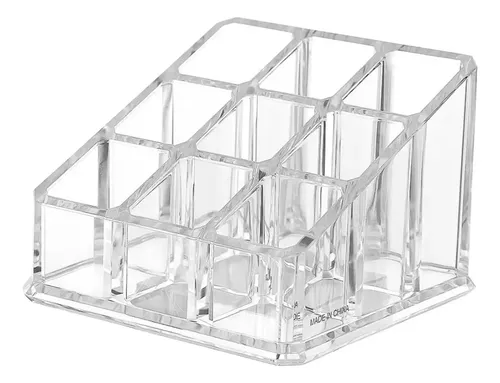 Organizador De Acrilico Porta Cosmeticos Labial 9 Divisiones
