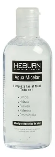 Agua Micelar Heburn Desmaquillante Facial Limpieza 200ml