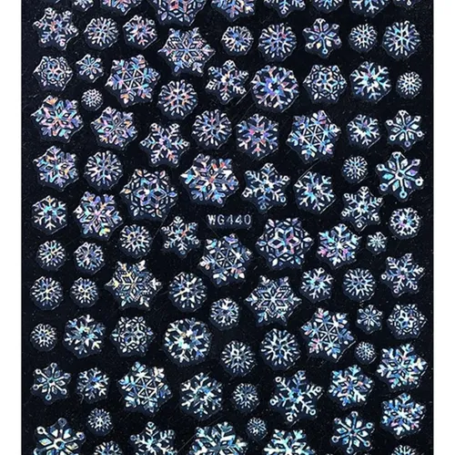 Pegatinas Navideñas Para Uñas L Y Calcomanías 3d Colores V