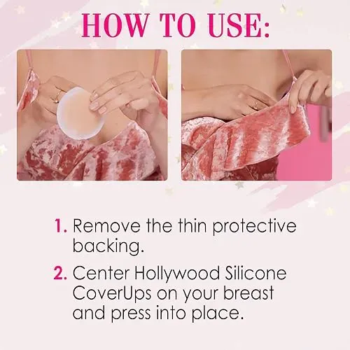Hollywood Fashion Secrets Cubiertas Silicona Pezones Talla 2