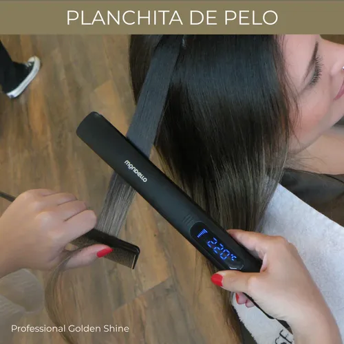 Planchita Pelo Profesional Cerámica Elegance Led Italy Liss Negro