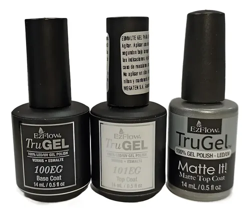 Esmalte Semi Permanente Base Top Coat Matte Ezflow Trugel