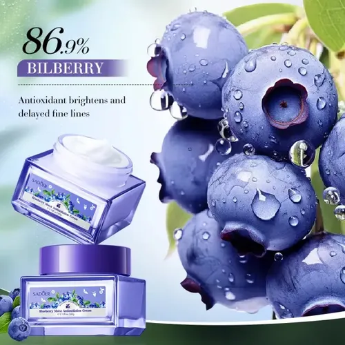 Crema Facial Antioxidante Sadoer Arándanos 86.9% Todo Tipo De Piel 60ml