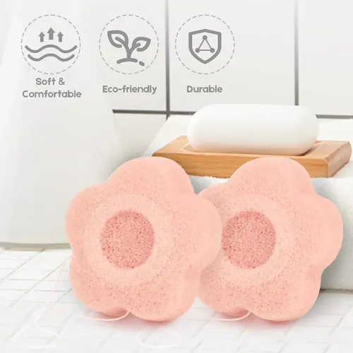 Set De Esponjas Y Exfoliantes Faciales Konjac Para Limpieza