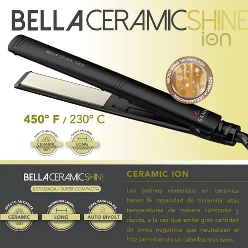 Planchita De Pelo Gama Ultra Slim Ceramic Bella Shine Ion