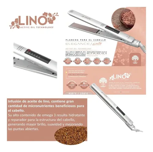 Planchita de pelo GA.MA Italy Elegance Lino Led blanca