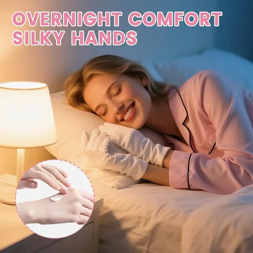 Guantes Algodón Blancos Hidratantes Para Piel Seca 20 Pcs