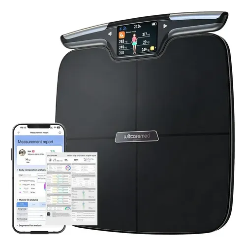 Báscula Inteligente Con App Y Medición Corporal Negro