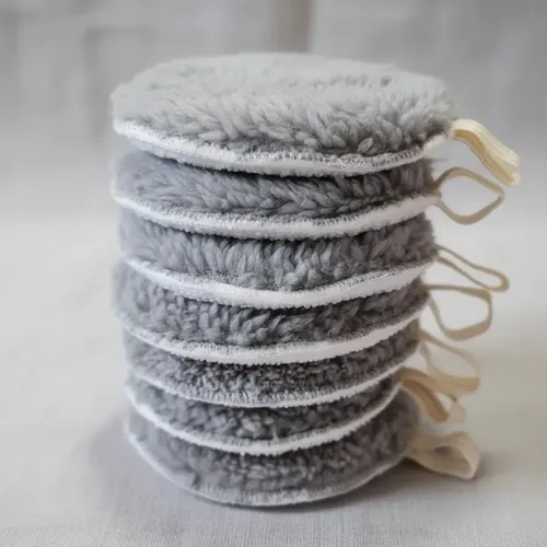Pad Rutina Reutilizable Tela Toalla Lavable 10 Unidades Gris