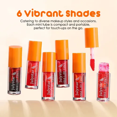 Set De 6 Tintes Líquidos De Labios En Colores Para Uso Diari
