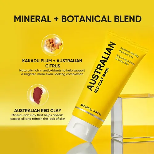Kj Mascarilla De Arcilla Roja Australiana, Limpiadora Facial