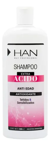 Han Shampoo Extra Acido Cabellos Teñidos Y Sensibles 500 Ml