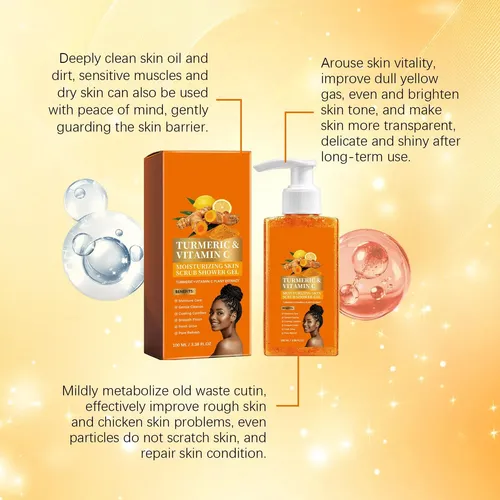 Gel Corporal Cúrcuma Vitamina C Exfoliante Limpieza Aurivela