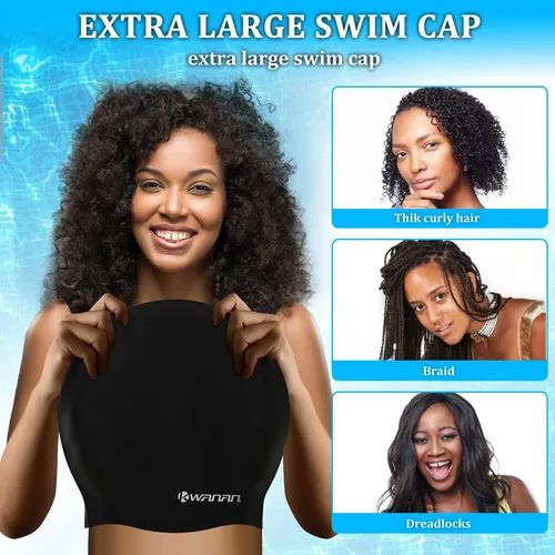 &*gorro De Natación Kwanan Xl Impermeable Para Cabello Larg