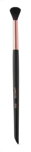 Brocha de Maquillaje Lanossi para Mezclar Sombras, Negra y Rosa