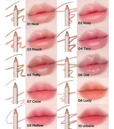 Lápiz Delineador Labios Slim 4mm Beige Coreano Thesaem