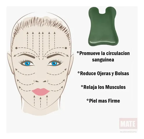 Guasha Masajeador Piedra Cristal Jade X 2 Unidades