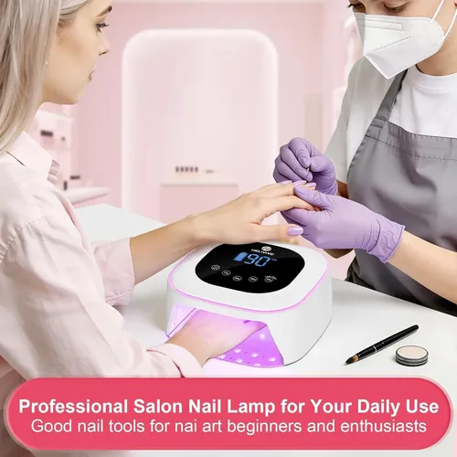 Lámpara Uv Led Recargable Blanca Para Uñas Gel 80w