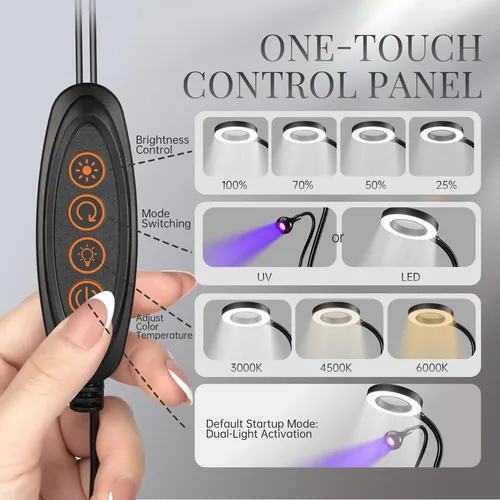 Lámpara Uv Secador De Uñas Negra 4 Niveles Brillo